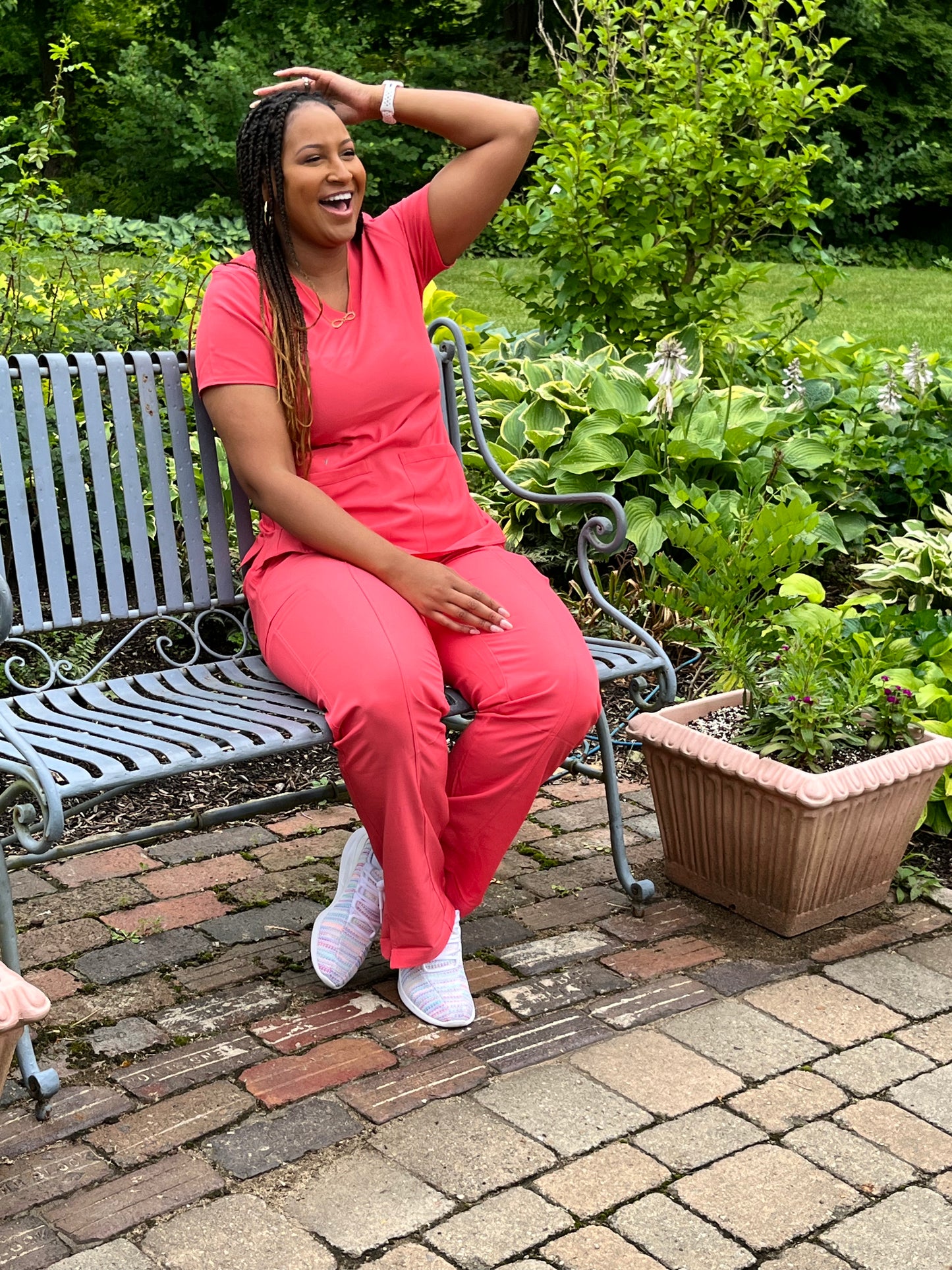 April Sport Top- Coral