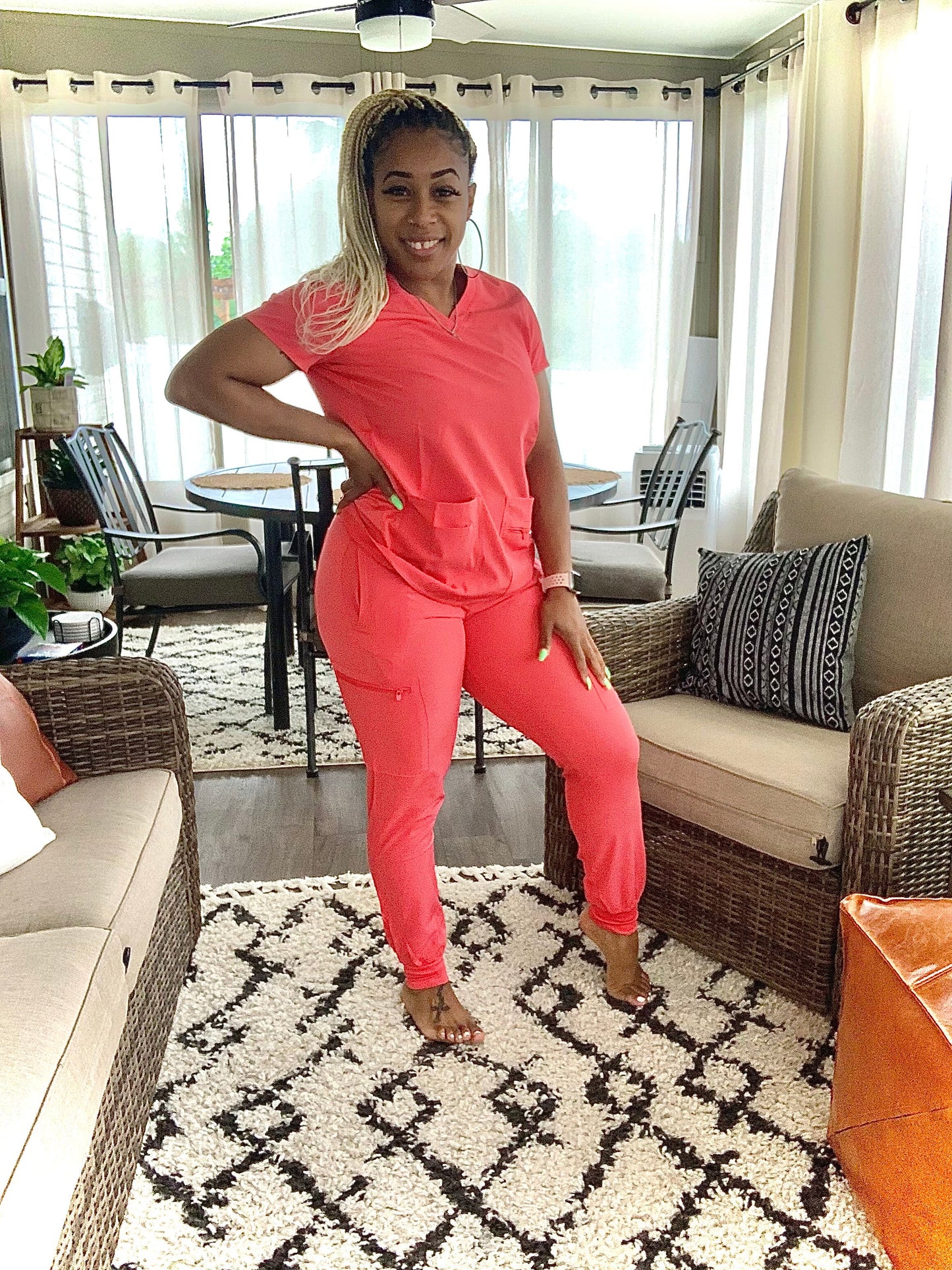 Hazel Joggers- Coral