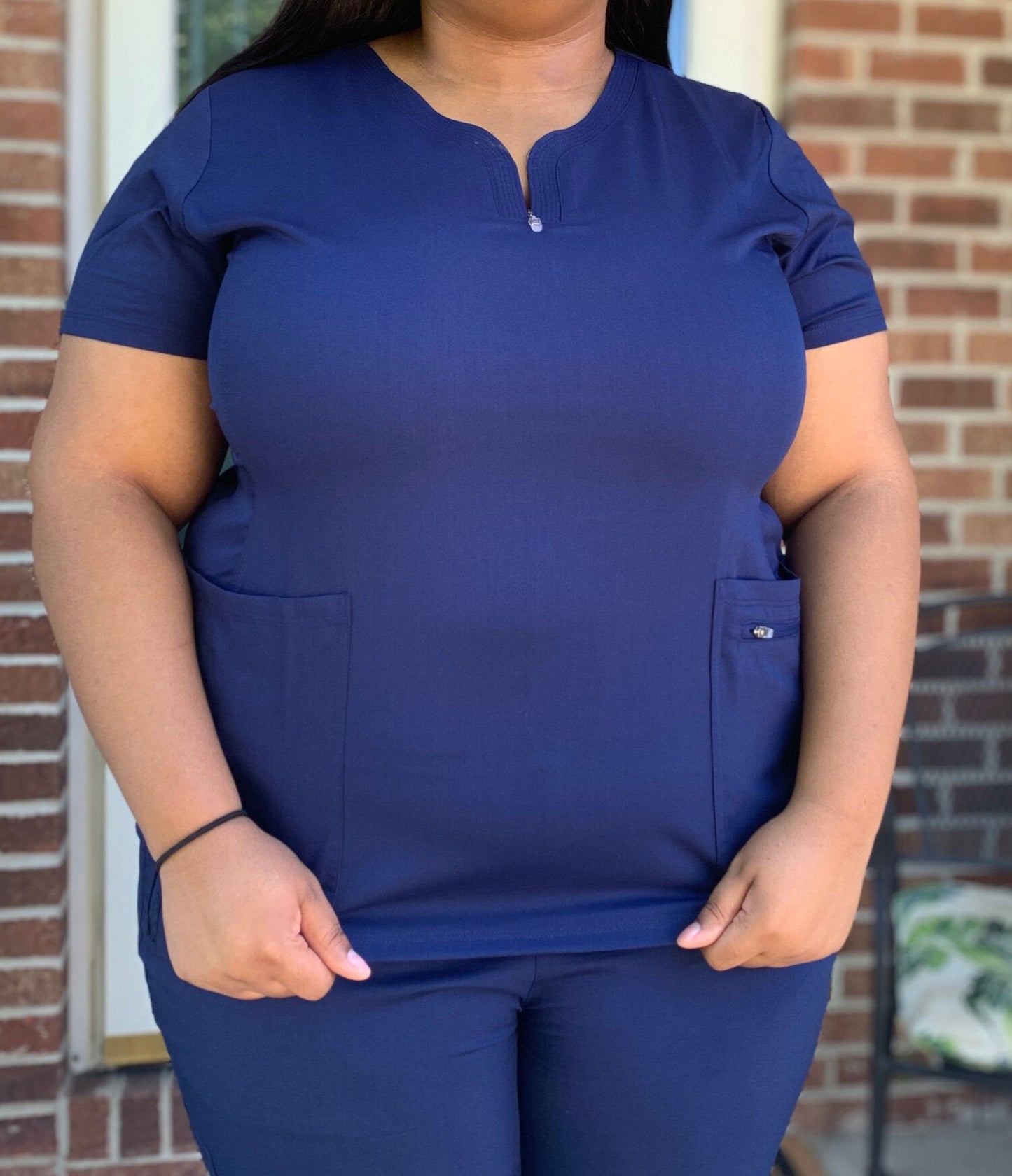 Jeni Scrub Top- Navy