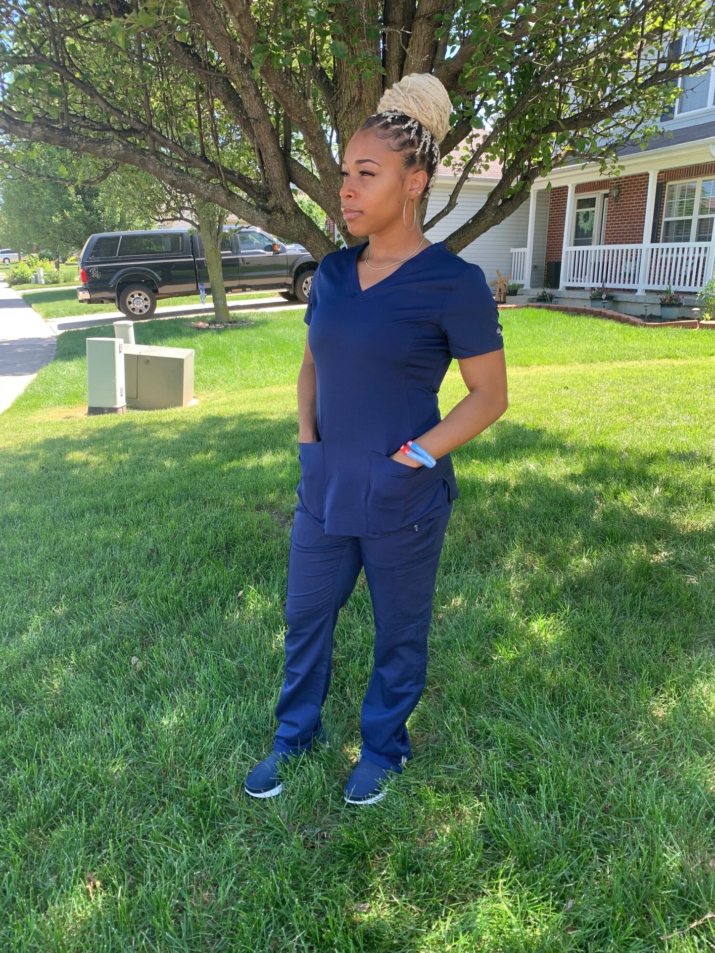 Toni Scrub Pant- Navy