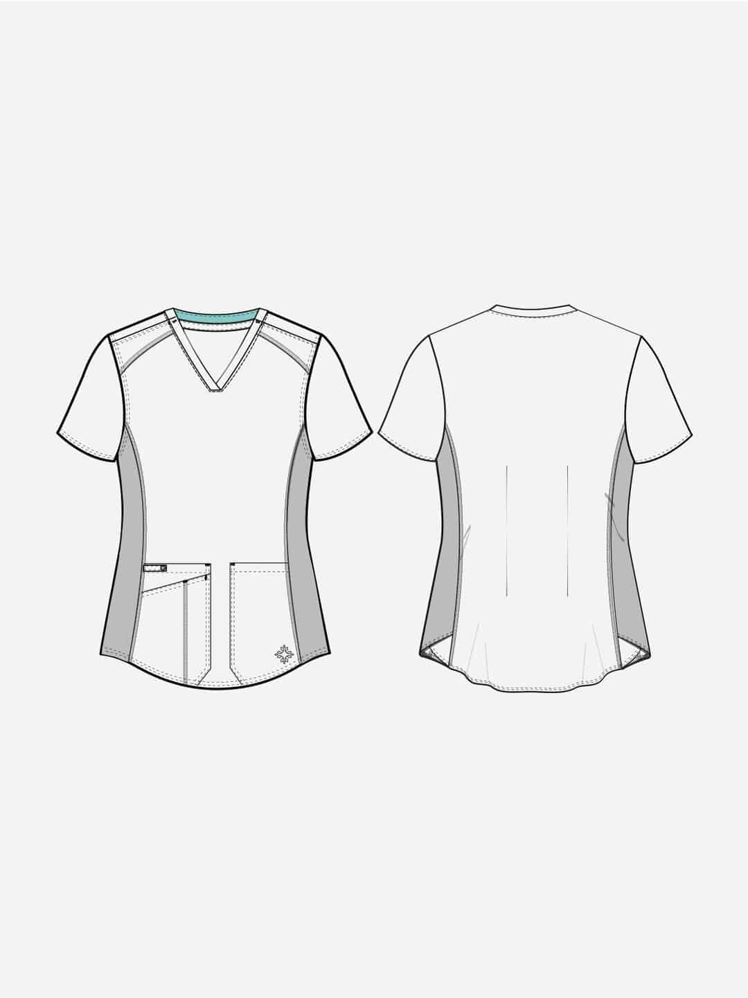 Sansa Shirttail Top- Grey