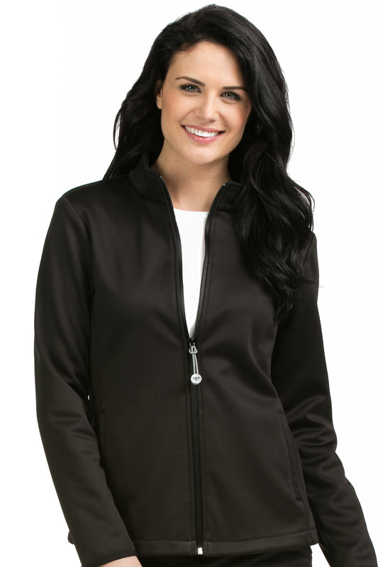 Fleece Scrub Jacket- Black